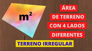 Como calcular los metros cuadrados de un terreno irregular área [upl. by Ewolram]