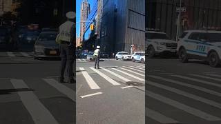 Traffic Police Operation NYPD in Manhattan streets [upl. by Ume]