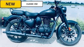 New Royal Enfield Classic 350 Dark Stealth Black  All Details [upl. by Larkin]