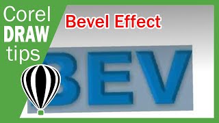 Bevel effect in CorelDraw [upl. by Ynnavoeg]