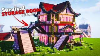 Minecraft CHERRY BLOSSOM Storage House  Tutorial [upl. by Anomor]