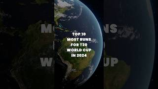 Top 10 Most Runs For T20 World Cup In 2024 shorts cricket youtubeshorts [upl. by Retse]