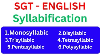 SGT ENGLISH  Syllabification [upl. by Satterfield]