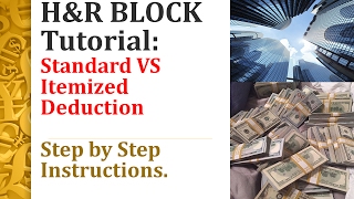 HampR Block Standard vs Itemized Deductions [upl. by Noella]