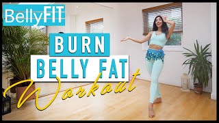 Belly Dance Fitness  Burn Belly Fat Fast  13 min Sweat Workout [upl. by Amikat118]