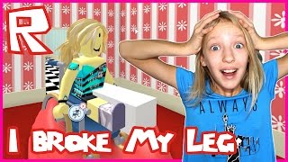 I Broke My Leg in Meep City Roblox [upl. by Akinuahs]