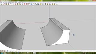 Create Halfpipe  Google Sketchup [upl. by Sdlonyer]