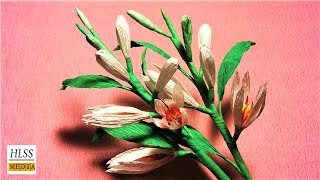 How to make magnolia champaca paper flower champaca paper crepe paper flower making tutorials [upl. by Morna]