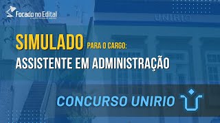 Questões para o cargo Assistente em Administração  Concurso UNIRIO [upl. by Guendolen]