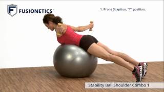 Stretching  Stability Ball Shoulder Combo [upl. by Atidnan]