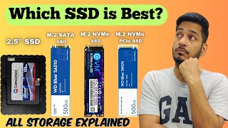 NVME Vs M2 Vs PCIE Vs SATA SSD Vs HDD  All SSDHDD Explained  Which SSD is best [upl. by Aleekat]