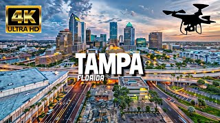 Tampa Florida In 4K By Drone  Amazing View Of Tampa Florida [upl. by Adimra]