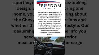 2025 Chevrolet Equinox Dimensions  Freedom Chevrolet shorts [upl. by Maje352]