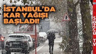 Lodos Yağmur ve Ardından Kar Meteoroloji Duyurmuştu İstanbula İlk Kar Tanesi Düştü [upl. by Hum]