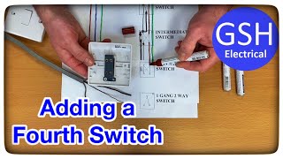 3 Switch 1 Light Connection Intermediate Switch Connection 3 Switches control to one Lamp Circuit [upl. by Naquin278]