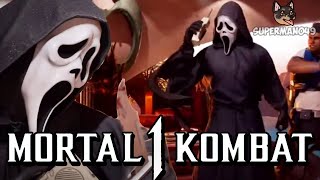 GHOSTFACE GAMEPLAY FIRST LOOK  Mortal Kombat 1 quotGhostfacequot Gameplay Ghostface DLC [upl. by Dorolisa]