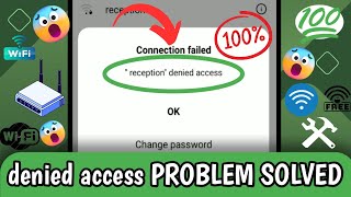 Wifi denied access problem  denied access to network wifi denied access problem kaise solve karain [upl. by Loree]