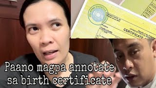 PSA Birth Certificate Annotation Process ni HusbandIwas 221g [upl. by Marler]