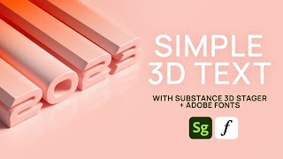 3D Text with Substance 3D Stager [upl. by Naitsabas]