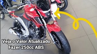 YAMAHA FAZER 250CC ABS PREÇO ATUALIZADO [upl. by Grieve]