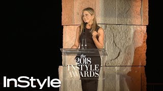 Even Jennifer Aniston Had Trouble Styling the Rachel Cut  InStyle Awards  InStyle [upl. by Ellak]