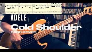 Adele  Cold Shoulder Bass Cover Play Along Bass Tabs In Video [upl. by Ellehcil389]