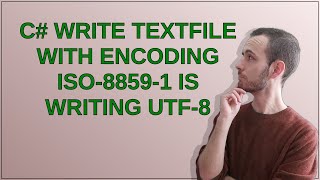 C write textfile with encoding iso88591 is writing utf8 [upl. by Adias]