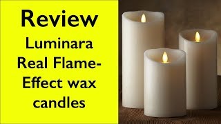 Review Luminara Flame Effect Wax Candle  How does it work [upl. by Lutim]