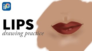 Lips Practice  SemiRealism Digital Art ibispaintx  PJ Nacario [upl. by Emogene]