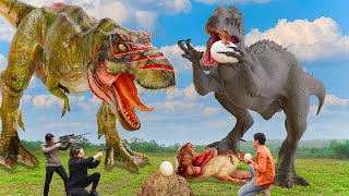 The BEST of Dinosaur Attack  Trex Chase  Jurassic World 5  Dinosaur movie  Rexy Films [upl. by Neelat]