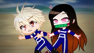 Nezuko vs Bakugou  Bnha x Demon slayer crossover  Nezuko in bnha AU [upl. by Bradleigh]