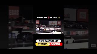 Nissan GTR vs Tesla Model S quien ganará  tesla gtr nissangtr r35 [upl. by Indys]