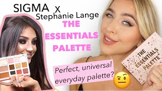 SIGMA x Stephanie Lange THE ESSENTIALS PALETTE  Review  Swatches Tutorial s [upl. by Alehc649]