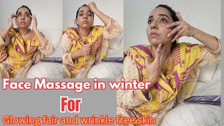 winter Face Massage For glass skin Face Sculpting Massage  Depuff Eyes amp Lift Cheekbones [upl. by Nur64]