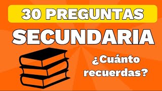 ✏️TEST de secundaria  30 preguntas que todos deberíamos saber responder 🤓🧠 [upl. by Zebe]