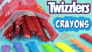 DIY TWIZZLERS CRAYONS  How to make a Candy Shaped Crayon  SoCraftastic [upl. by Nnahtur]