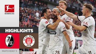 St Pauli Grab First Win  SC Freiburg  FC St Pauli 03  Highlights  MD5 – Bundesliga 202425 [upl. by Cecil]