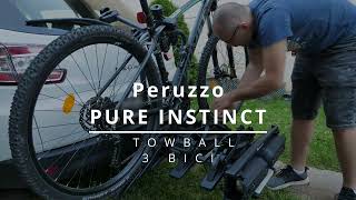 Peruzzo PURE INSTINCT  TOWBALL 3 BICI Towbar Bike Rack unboxing and full installation [upl. by Seiuqram]