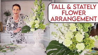 How to Arrange with Tall Stately Flowers Floristry Tutorial [upl. by Sarene]