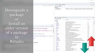 Rstudio tips How to downgrade a package in Rstudio or to install an older version of a package [upl. by Trudnak850]