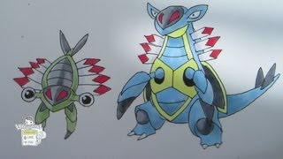 How to draw Pokemon No 347 Anorith No 348 Armaldo [upl. by Anam]