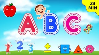 ABC Phonic Kids Songs Shapes Colors amp More W Vibrant amp Animations  Enjoy Learning Letter Sound [upl. by Dnallor]