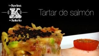 Tartar de salmón con aguacate Koketo [upl. by Garrek]