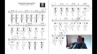 Free Saxophone Fingering Chart Guide by Dan Christian Saxophone Lesson SR101 [upl. by Aikcin842]