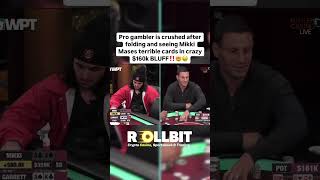 Pro gambler is crushed after seeing terrible cards he folded over and lost 160k poker [upl. by Anitnelav334]