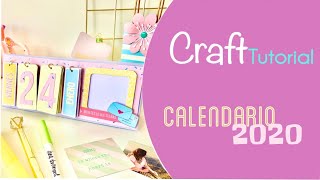 Tutorial ✂️ Calendario 2020 📅🤩🎀 para escritorio  DIY  Plantillas GRATIS  SCRAPtips [upl. by Eltsyek277]