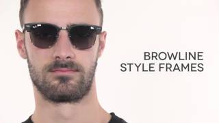 Ray Ban RB2176 Folding Clubmaster Polarized 901S M8 Sunglasses Review  SmartBuyGlasses [upl. by Yntruoc]