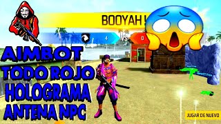 OBB AIMBOT PECHO CABEZA TODO ROJO DISIMULADO CON HOLOGRAMA ANTENA NPCFREEFIRE headshot 2023 [upl. by Tertias]