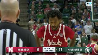 Nebraska vs Michigan State  Men Basketball Dec 72024 [upl. by Adyela]