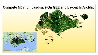 Compute NDVI on Landsat 9 Using Google Earth Engine Stunning Map in ArcMap A Full Detailed Tutorial [upl. by Attenohs]